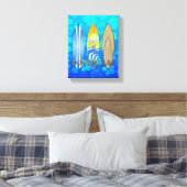 Toile Soutenu pour surfer Honu bleu (Insitu(Chambre))