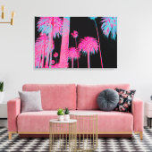 Toile South Beach Art Deco Miami Floride Neon Canvas Art (Insitu(Salon))