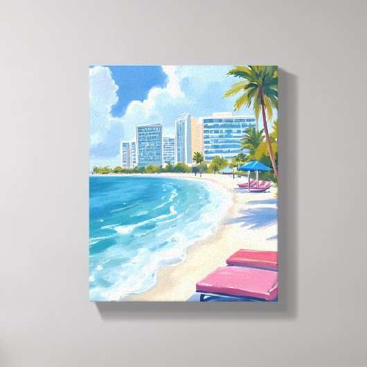 Toile South Beach Miami Floride (Recto)
