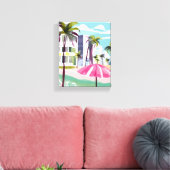 Toile South Beach Shore | Aquarelle Miami Floride (Insitu(Salon))