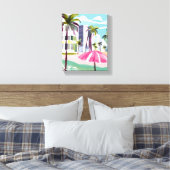 Toile South Beach Shore | Aquarelle Miami Floride (Insitu(Chambre))