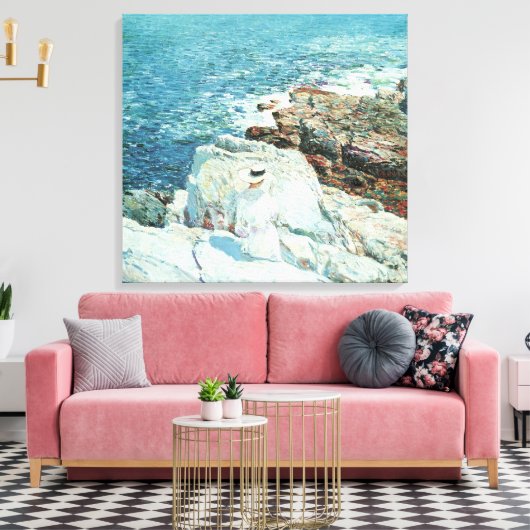 Toile South Ledges, Appledore par Frederick Childe Hassa (Insitu(Salon))