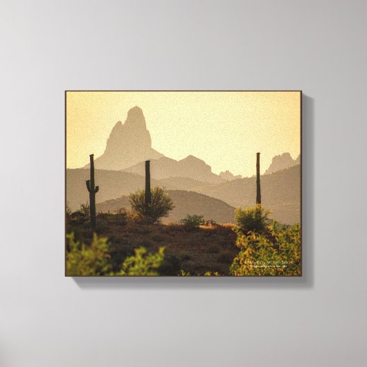 Toile Southwest Desert Mountains Weaver's Needle Arizona (Recto)