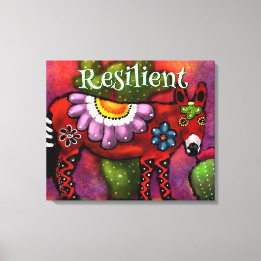 Toile Southwest Talavera-Style Donkey Personalized (Recto)