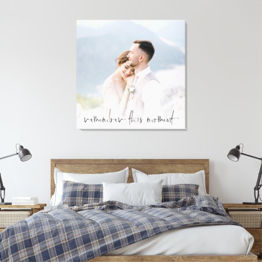Toile Souvenez-vous de ce moment Script Couple Photo Mar (Insitu(Chambre))