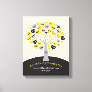 Toile Souvenir de mémoire d'arbre de CADEAU d'OBTENTION