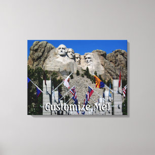Toile Souvenir photo personnalisable Mount Rushmore