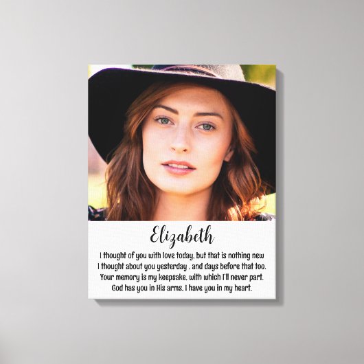 Toile Souvenir Poème de conservation Photo commémorative (Recto)