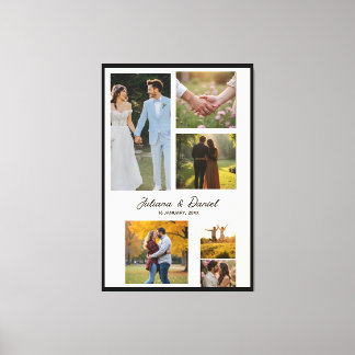 Toile Souvenirs de Mariage Collage Personnalisé