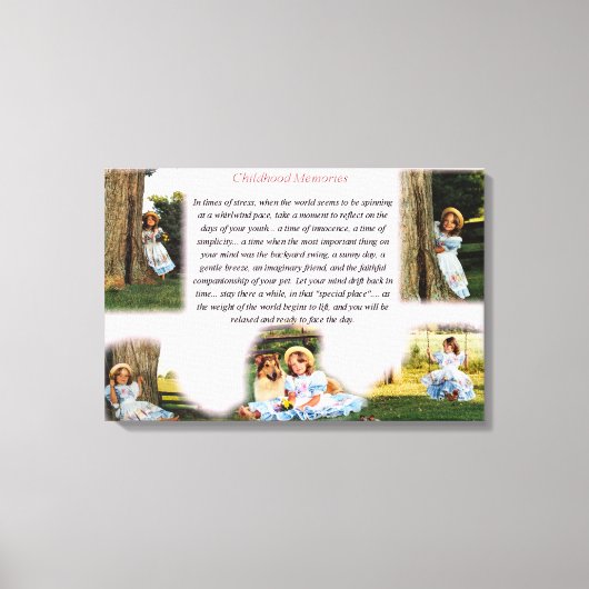 Toile Souvenirs d'enfance Inspiration (Recto)