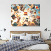 Toile Souvenirs Polaroïd Flottants (Insitu(Chambre))