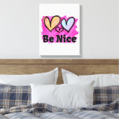 Toile Soyez de beaux coeurs aquarelles (Insitu(Chambre))