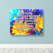 Toile Soyez forte Écriture Biblique (Insitu (Plancher de Bois))