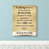 Toile Soyez forts et de bon courage Bible Verse (Insitu (Plancher de Bois))