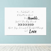 Toile Soyez humble (Insitu (Plancher de Bois))