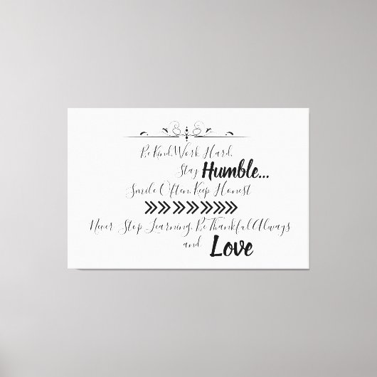 Toile Soyez humble (Recto)