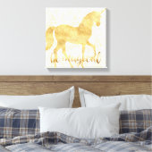 Toile Soyez la licorne d'or magique (Insitu(Chambre))