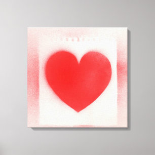 Toile Soyez mon coeur rouge Valentine