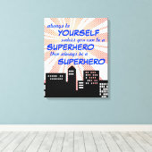 Toile Soyez Toujours Un Superhéros Comic Boys Wall Art (Insitu (Plancher de Bois))