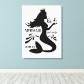 Toile Soyez une sirène et faites des vagues (Insitu (Plancher de Bois))