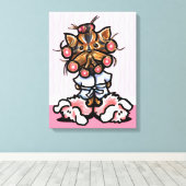 Toile Spa du chien Yorkie Pink (Insitu (Plancher de Bois))