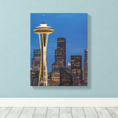 Toile Space Needle et le centre de Seattle (Insitu (Plancher de Bois))
