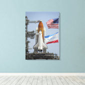 Toile Space Shuttle Endeavor sur le lancement pad 3 (Insitu (Plancher de Bois))