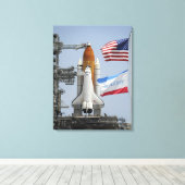 Toile Space Shuttle Endeavor sur le lancement pad 3 (Insitu (Plancher de Bois))
