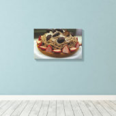 Toile Spaghetti japonais et gâteau aux fraises (Insitu (Plancher de Bois))