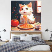 Toile Spaghetti mangeur de chat (Insitu(Chambre))