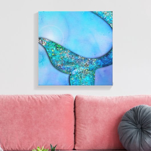 Toile Sparked Ocean Mermaid Fin Queue Enchanted Chambre (Insitu(Salon))