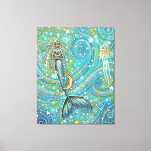 Toile Sparkles Mermaid Imaginaire Art par Molly Harrison