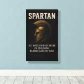 Toile Spartan Motivation Wall Art, Motivational Quote, (Insitu (Plancher de Bois))