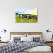 Toile Speckle Park Cattle Under Rain Show, Sunset Sky (Insitu(Chambre))