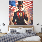 Toile Spectacle magicien patriotique (Insitu(Chambre))