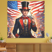Toile Spectacle magicien patriotique (Insitu(Salon))