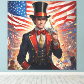 Toile Spectacle magicien patriotique (Insitu (Plancher de Bois))