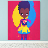 Toile Spectaculaire Gal Shawnna Vector coloré (Insitu (Plancher de Bois))