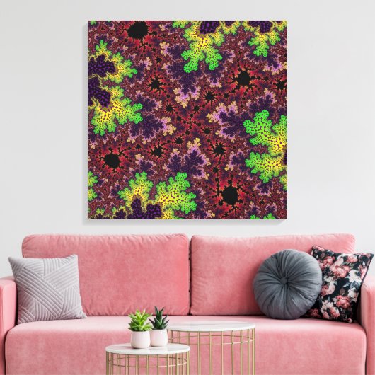 Toile Spectre vert et violet (Insitu(Salon))