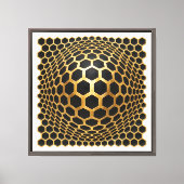 Toile Sphère Hexagone Doré (Recto)