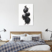 Toile Sphères noires Art abstrait moderne (Insitu(Chambre))