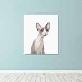 Toile Sphynx Cat with surprised expression (Insitu (Plancher de Bois))