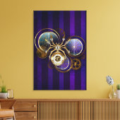 Toile Spider Steampunk sur Arrière - plan pourpre (Insitu(Salon))