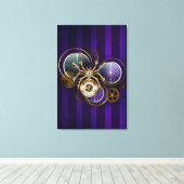 Toile Spider Steampunk sur Arrière - plan pourpre (Insitu (Plancher de Bois))