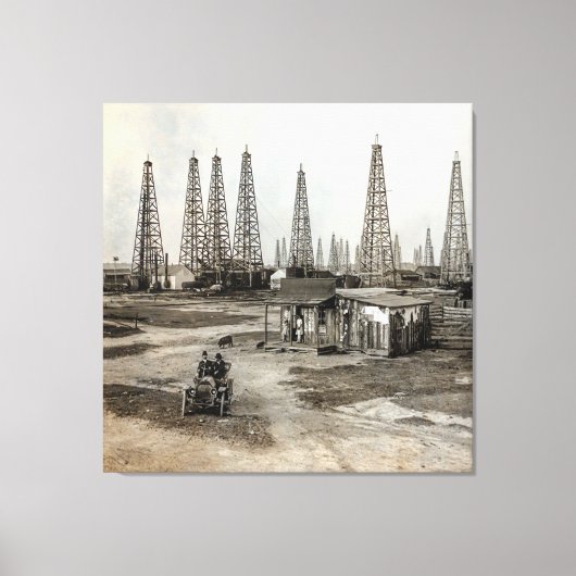 Toile Spindletop Oil field - Texas 1902 (Recto)