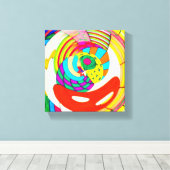 Toile Spiral of Lines and Colors (Insitu (Plancher de Bois))