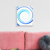 Toile Spirale bleue (Insitu(Salon))