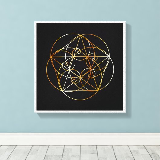 Toile Spirale de Fibonacci - La géométrie sacrée (Insitu (Plancher de Bois))