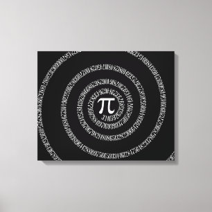 Toile Spirale pour i sur noir solide