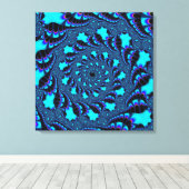 Toile Spirale tourbillon turquoise (Insitu (Plancher de Bois))